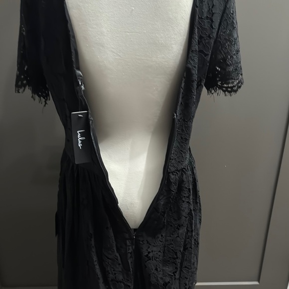 Lulu's Black Lace Fit and Flare Mini Dress - Picture 9 of 11
